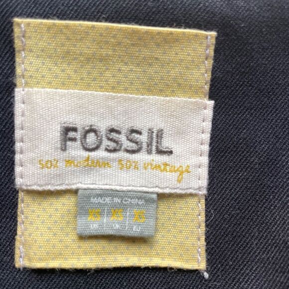 Fossil Gold Sequin Lapel Black Blazer - Picture 4 of 6